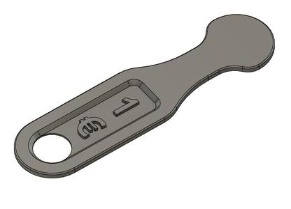 1€ Removable shopping trolley token