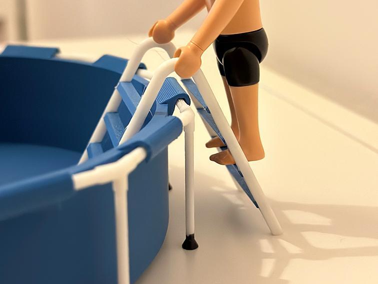Ladder for the pool for dollhouse Playmobil etc