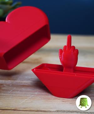 Middle Finger Heart Surprise