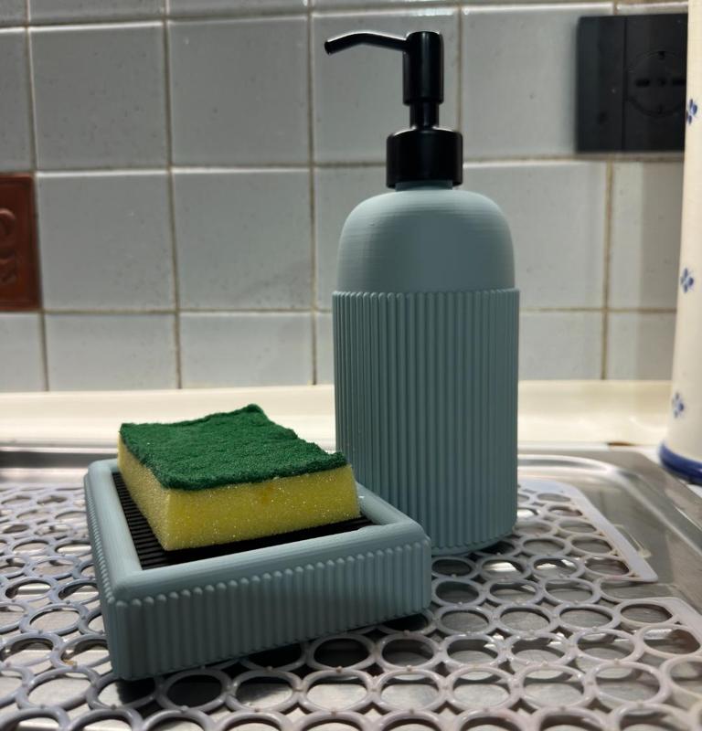Liquid Soap Dispenser and Sponge Holder