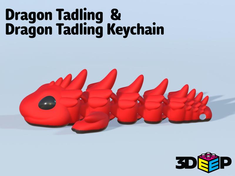 Flexi Dragon Tadling Print in place No Supports