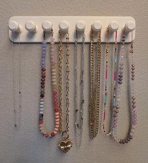 Necklace and Cable Organizer - Command Strip Mount