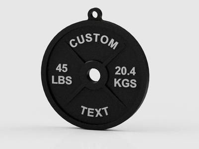 Custom weight plate keychain