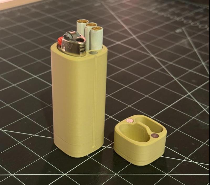3Cig - Cigarette/Joint + Bic Lighter Carrying Case