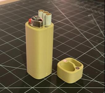 3Cig - Cigarette/Joint + Bic Lighter Carrying Case