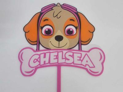 Skye Cake topper with name 