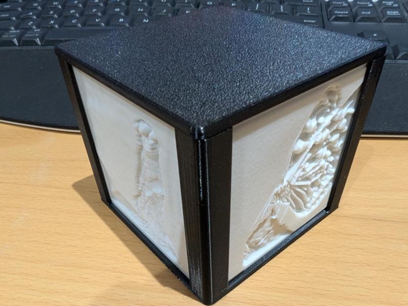 4 sided 64x64mm Lithophane Tealight Base and Lid 