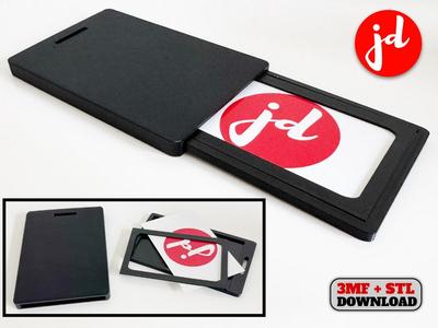 Suitcase trailer with business card inlay