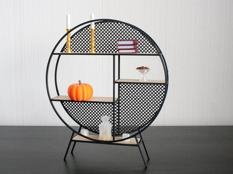 Miniature stand alone circular shelf, scale 1:12