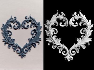 Decorative heart-shaped frieze