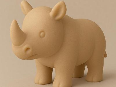 Tranquil yet sturdy rhinoceros
