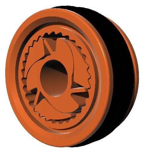 Center Drive Roller with One way slip gear