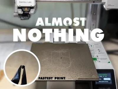 almost nothing - fastest and smallest print