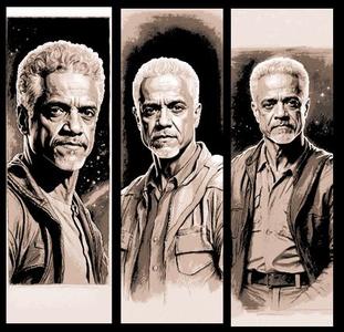 Fan Art Set of 3 Bookmarks - Concept Art Variations on Firefly and Serenity Character Shepherd Book