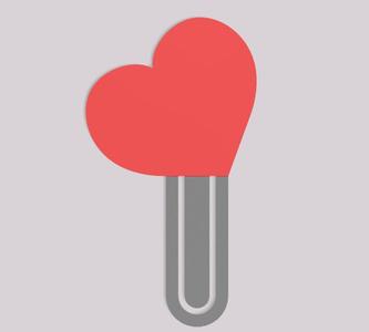 Bookmark-Heart-Laying