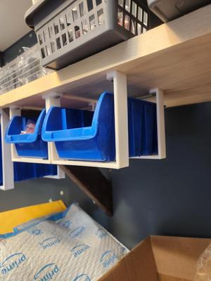Organizer Bin Under shelf bracket hanger