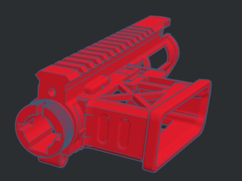 Skeletilized Side fed M4 airsoft upper receiver