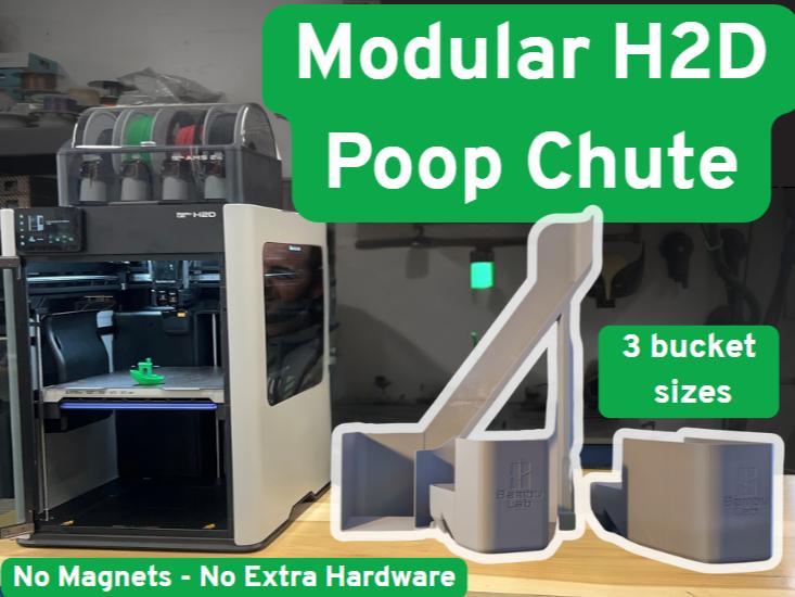 MODULAR H2D POOP CHUTE - NO SUPPORTS / HARDWARE
