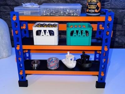 Heavy-duty shelving battery box