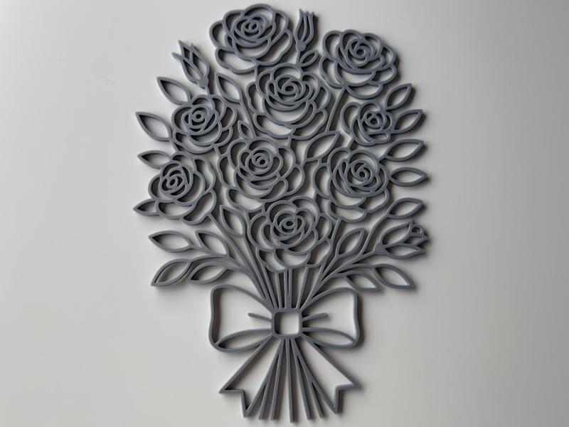 Rose Bush Flower Meadow Wall Decor Window Picture