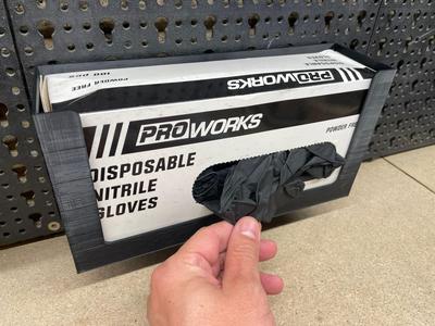 First Glove box holder for Parkside peg board