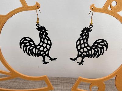 Earrings - Rooster