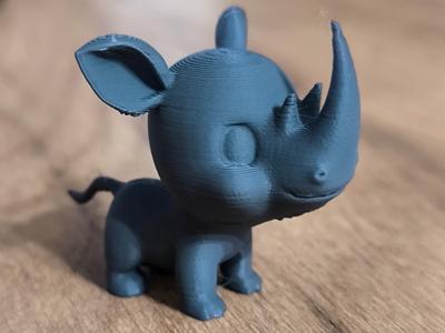 Tinymals - Ron, cute tiny rhinofigure