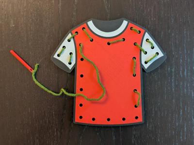 Children's embroidery picture for playful learning