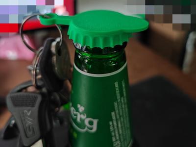 Bottle cap keychain
