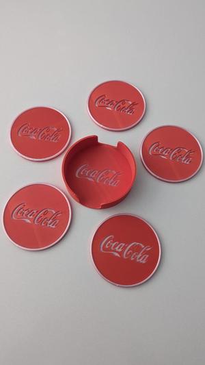 Coca Cola drink coaster set - Multicolor - AMS Ready