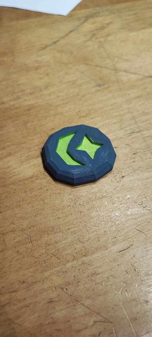 Cosmic rune fridge magnet from runescape