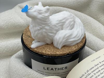 White Fox with Butterfly on the nose (optional)