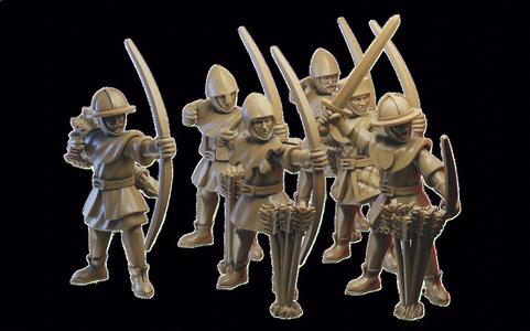 Medieval Bowmen Miniatures (modular, 32mm)
