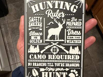 The Official Rules of Hunting Wall Art 