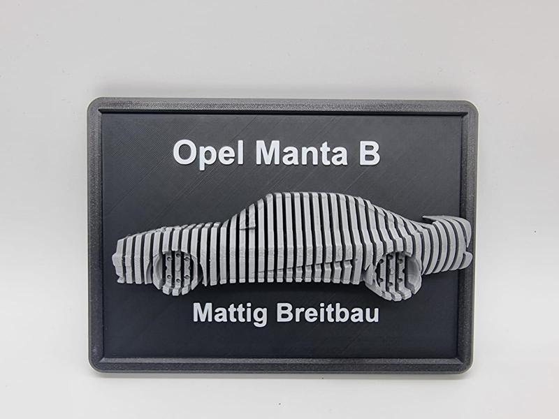 Opel Manta B Mattig Widebody Layered Sculpture
