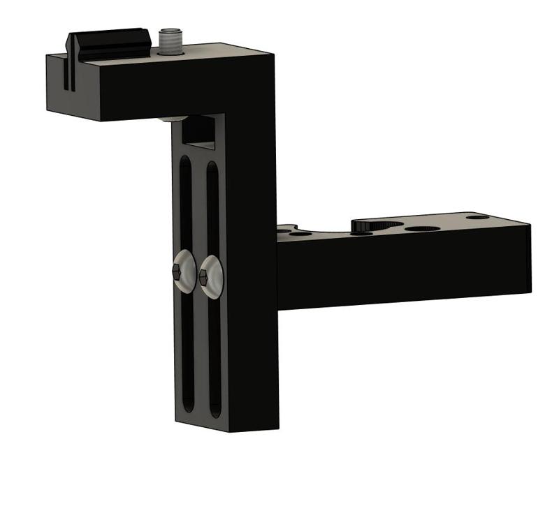 SlideSwipe adjustable top extrusion mount with cable passthrough (tri-zero compatible)