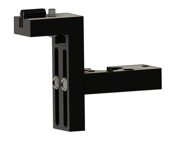 SlideSwipe adjustable top extrusion mount with cable passthrough (tri-zero compatible)