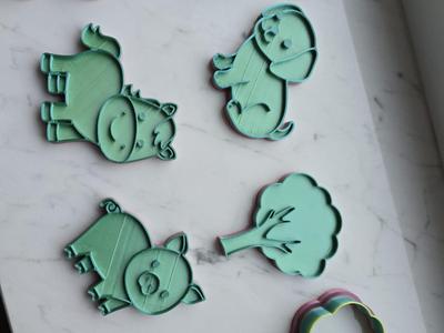 Farm Set Animal 5 Cookie Cutter Play-Doh Fun