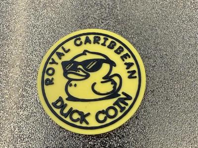 ROYAL CAARIBBEAN DUCK COIN FOR HIDING 