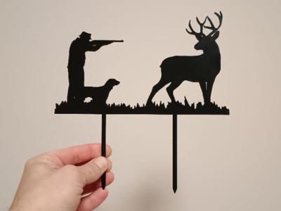 Hunter and Deer - topper
