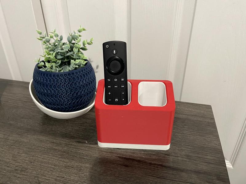 Modern customizable 2 remote holder, pen holder
