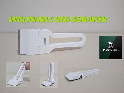 Tiltable bed scraper