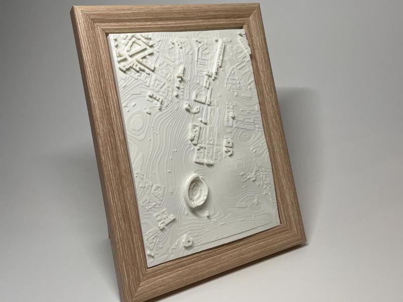 Rome Colosseum Topographic city map