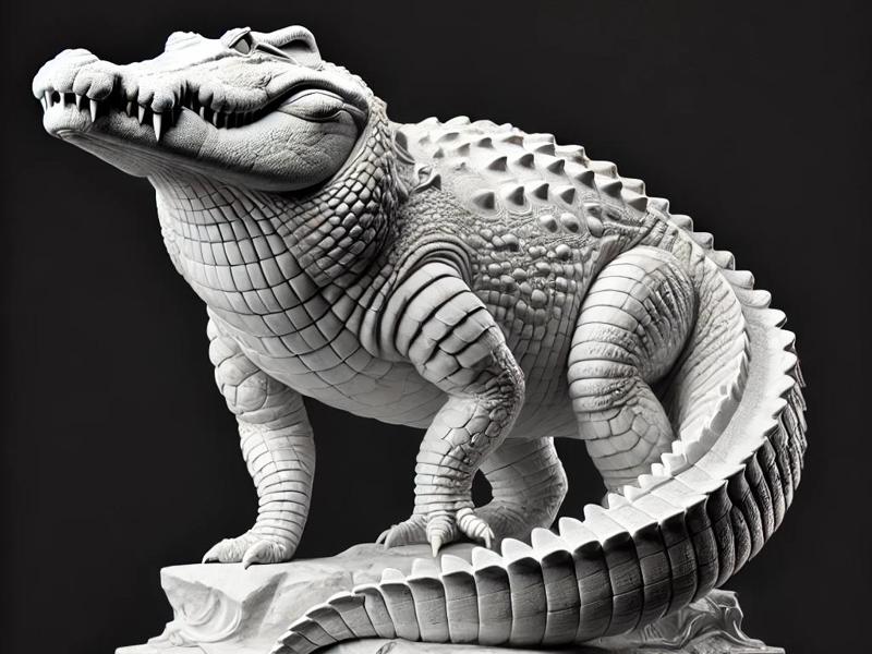 Crocodile statue