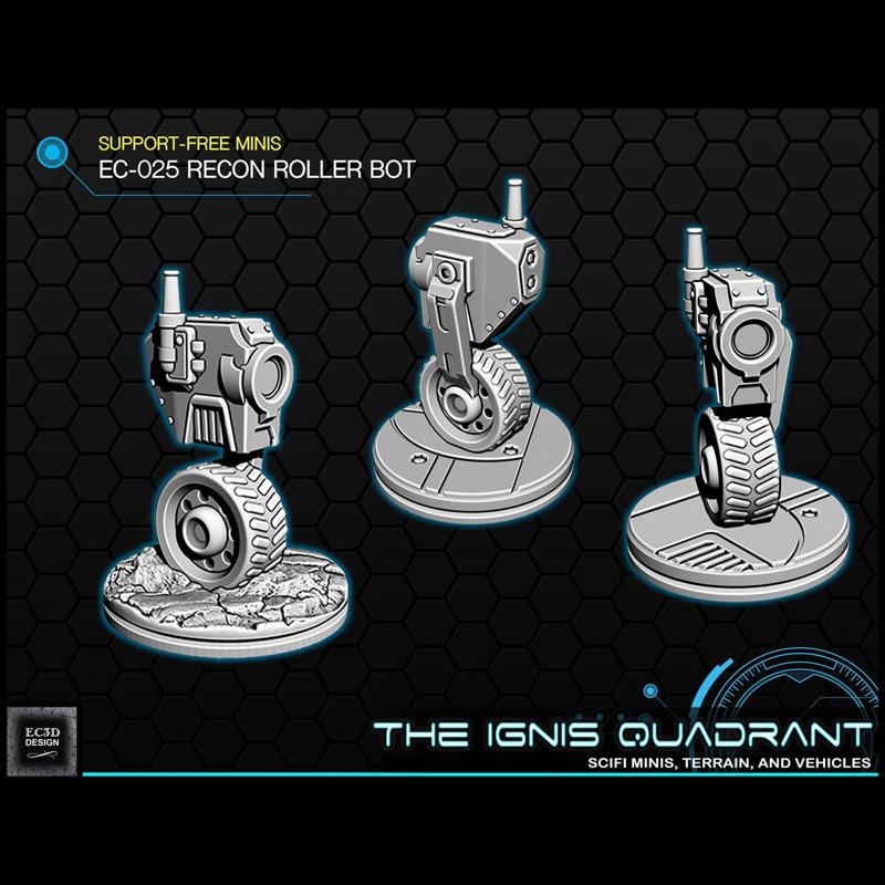 Sci-fi  EC-025  Recon Roller Bot [Support-free]