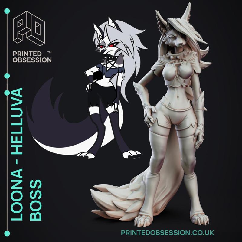 Loona - Helluva Boss - 15cm model - Fanart