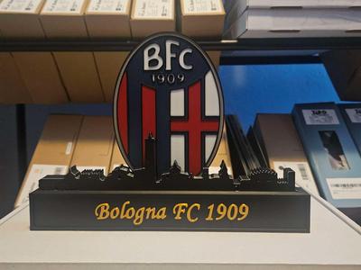 Bologna FC with skyline of Bologna italy
