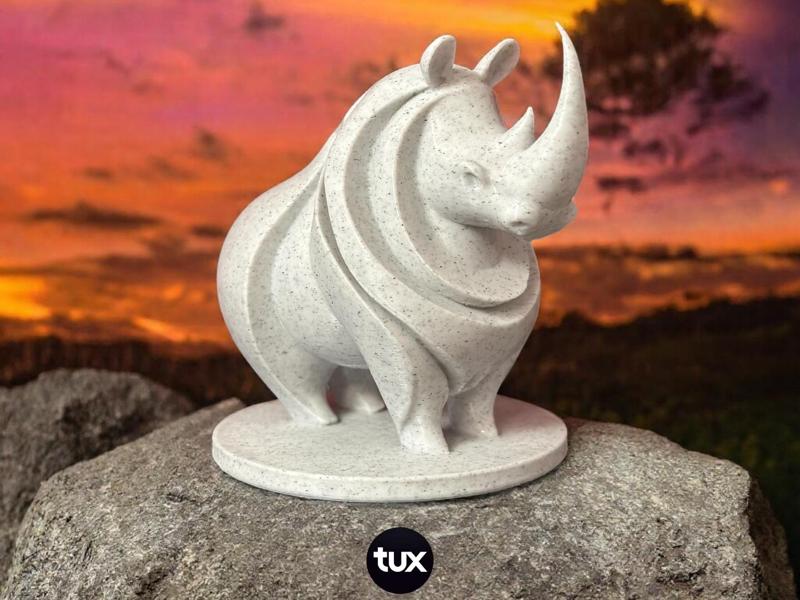 Modern Rhinoceros Statue