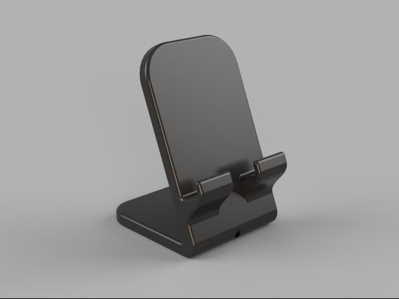 Phone holder and charge station