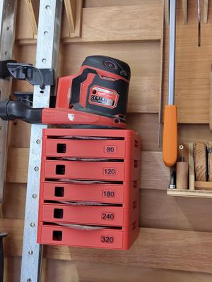 Modular sanding disc storage